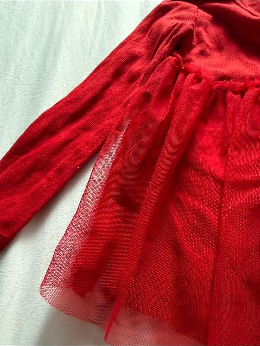 Carter's Red Long-Sleeve Tulle Tunic size 3T